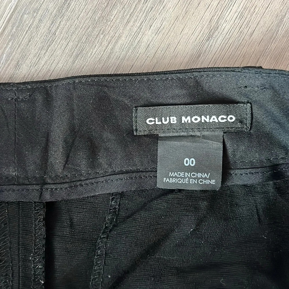 🏁 Club Monaco black straight leg pants size 00 - Picture 5 of 9